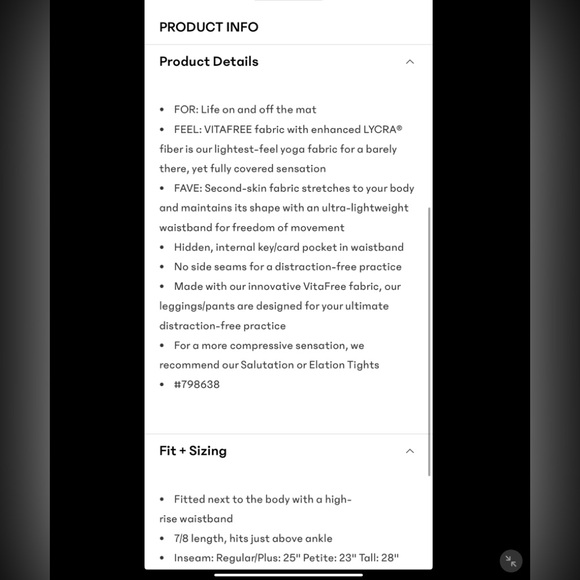 ATHLETA Transcend High Rise 7/8 Legging - Picture 3 of 11